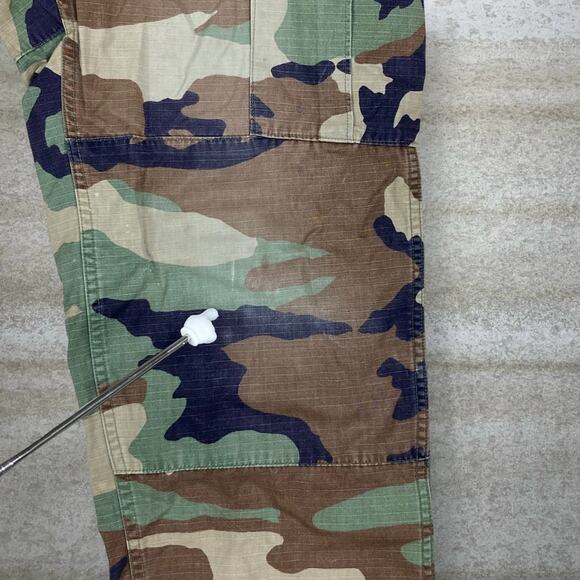 Vintage Military Woodland Camo Tactical Pants Baggy Wide Leg Small Regular 90s - Picture 9 of 10